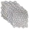 vidaXL Pebble plo&scaron;čice Bela 30 x 30 cm