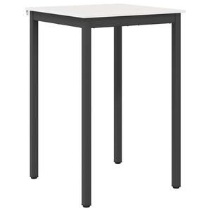 vidaXL Barska miza Bela 70 x 70 x 105 cm Masivno borovo les