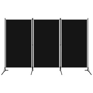 vidaXL Paravan 3-delni črn 260x180 cm