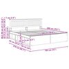 vidaXL Konstrukcija postelje Bela 180 x 200 cm Masivno borovo les