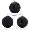 vidaXL Set božičnih okraskov 3 pcs Črna Plastika