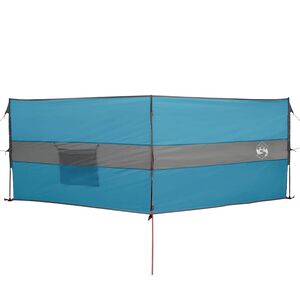 vidaXL Vetrobran za kampiranje moder 344x120 cm vodoodporen