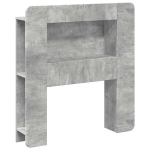 vidaXL Posteljna glava Betonsko siva Konstruirano leseno