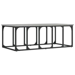 vidaXL Klubska mizica siva sonoma 100x50x35,5 cm inženirski les