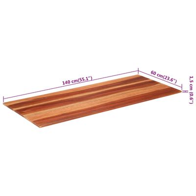 vidaXL Mizna plošča iz trdnega akacijevega lesa 15-16 mm 60x140 cm