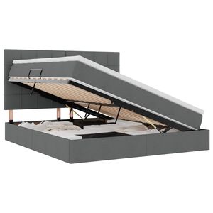 vidaXL Postelja z dodatnim prostorom za shranjevanje in vzmetnico
