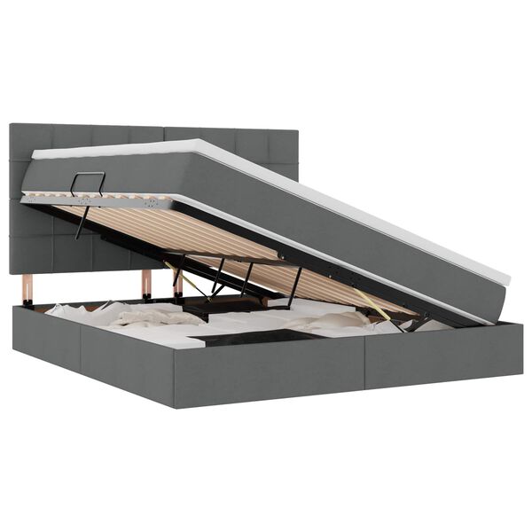 vidaXL Postelja z dodatnim prostorom za shranjevanje in vzmetnico