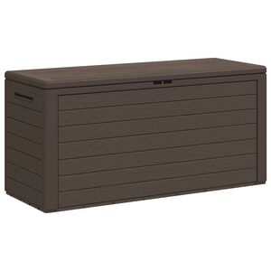 vidaXL Vrtna &scaron;katla za shranjevanje rjava 116x44x55 cm