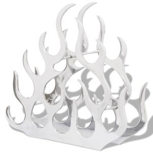 vidaXL Stojalo za vino za 11 steklenic srebrno aluminij