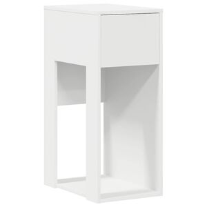 vidaXL Računalni&scaron;ki stolp s predalom bela 30x44x74 cm