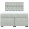 vidaXL Box spring postelja z vzmetnico svetlo siv 140x190 cm žamet