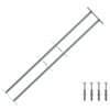 vidaXL Varnostna re&scaron;etka za okna z 2 prečkami 3 pcs 930-1740 mm
