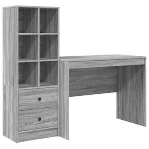 vidaXL Miza Siva Sonoma 145.5 x 50 x 127 cm 2 kos