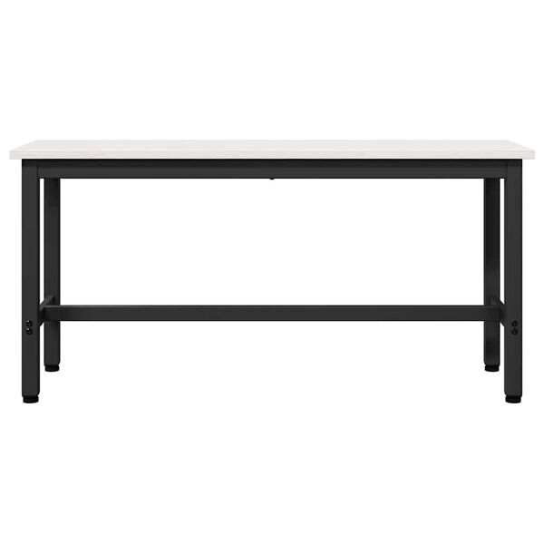 vidaXL Jedilna klop Bela 100 x 32,5 x 49 cm Masiven borov les