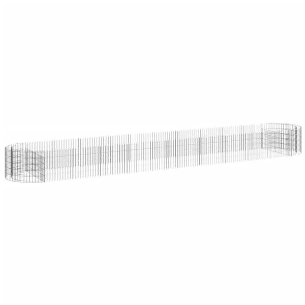 vidaXL Visoka greda gabion pocinkano železo 600x100x50 cm