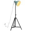 vidaXL Stoječa svetilka 25 W obrabljeno modra 61x61x90/150 cm E27
