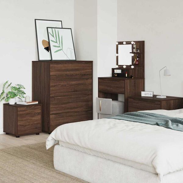 vidaXL Kopalni&scaron;ka omarica Rjav hrast 40,5 x 40 x 44 cm Konstruiran les