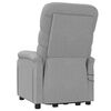 vidaXL Masažni stol s funkcijo vstajanja svetlo sivo blago