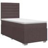 vidaXL Postelja boxspring z vzmetnico Temno rjava 90 x 200 cm Blago