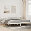 vidaXL Dalj&scaron;i posteljni okvir brez vzmetnice bel 200x210 cm borovina