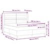 vidaXL Postelja z vzmetnico z vzmetnico Temno siva 180 x 200 cm blago