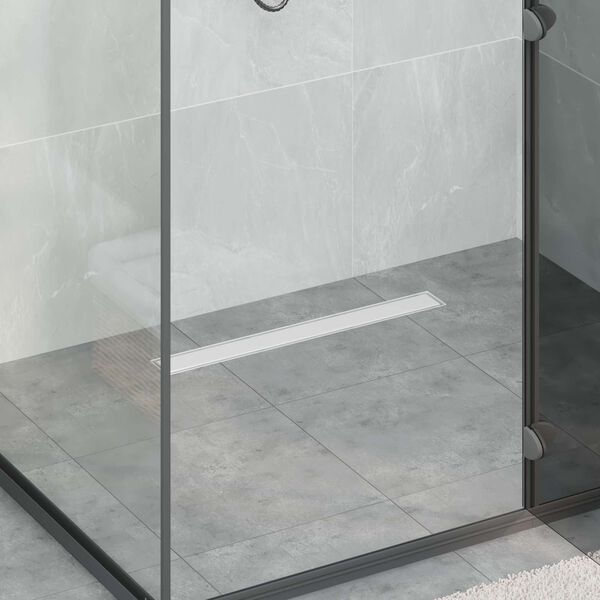 vidaXL Tu&scaron; odtok 2-v-1 z 360&deg; sifonom srebrna 60 cm