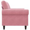 vidaXL Kavč dvosed roza 120 cm žamet