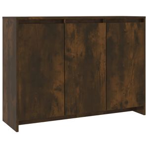vidaXL Komoda dimljeni hrast 102x33x75 cm iverna plo&scaron;ča
