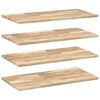 vidaXL Viseče police 4 kosi 80x40x2 cm neobdelan masiven les akacije