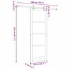 vidaXL Drsna vrata ORKDAL Naravna in črna 83 x 232 cm