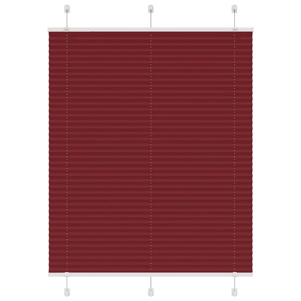 vidaXL Plisirana žaluzija Bordeaux Red 105x100 cm Širina tkanine