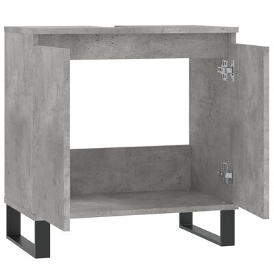 vidaXL Kopalniška omarica betonsko siva 58x33x60 cm inženirski les