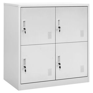 vidaXL Omara s ključavnico svetlo siva 90x45x92,5 cm jeklo