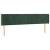 vidaXL LED posteljno vzglavje temno zeleno 183x16x78/88 cm žamet