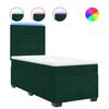 vidaXL Box spring postelja z vzmetnico temno zelena 80x200 cm žamet