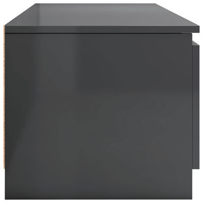 vidaXL TV omarica visok sijaj siva 140x40x35,5 cm iverna plošča