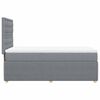 vidaXL Box spring postelja z vzmetnico svetlo siva 90x190 cm blago