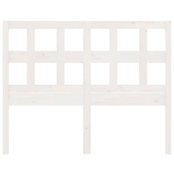 vidaXL Posteljno vzglavje belo 185,5x4x100 cm trdna borovina