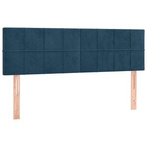 vidaXL Posteljno vzglavje temno modra 144x5x78/88 cm žamet