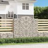 vidaXL Obokane gabion ko&scaron;are 15 kos 200x30x180/200 cm pocinkano železo