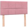 vidaXL Box Spring postelja z vzmetnico Pink 100x220 cm Velvet