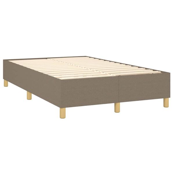 vidaXL Box spring postelja z vzmetnico taupe 120x190 cm blago
