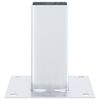 vidaXL Podstavki za stebre kvadratni 4 kosi srebrni 61x61 mm