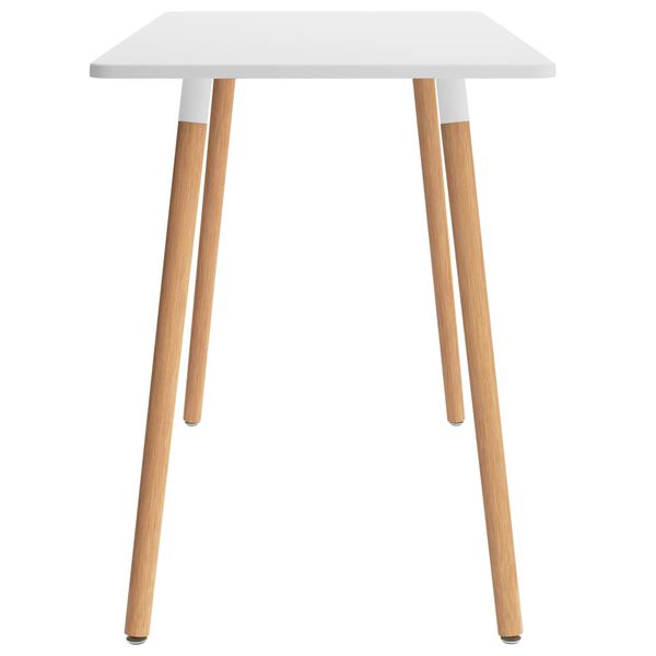 vidaXL 5-delni jedilni komplet 120x60 cm bel in črn