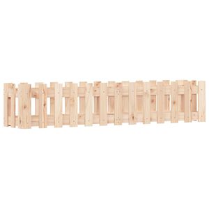 vidaXL Vrtna visoka greda z ograjico 150x30x30 cm trdna borovina