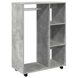 vidaXL Garderobna omara betonsko siva 80x40x110 cm iverna plo&scaron;ča