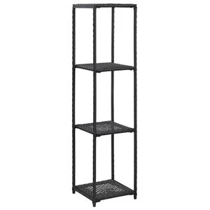 vidaXL Polica za shranjevanje črna 30x30x120 cm poli ratan