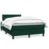 vidaXL Box spring postelja z vzmetnico temno zelena 120x210 cm žamet