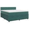 vidaXL Postelja boxspring z vzmetnico Temno zelena 140 x 200 cm Žamet