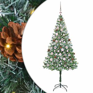 vidaXL Umestno božično drevo Zelena 180 cm PVC in Jeklo